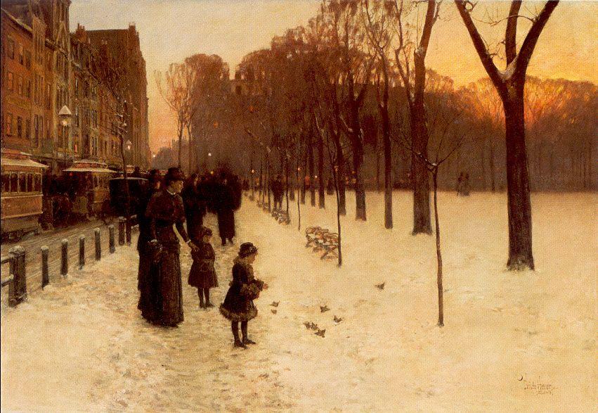 childe hassam Boston Common at Twilight